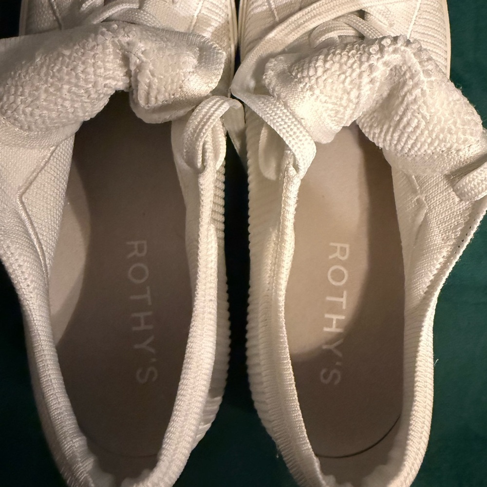Rothy’s The Lace Up Sneaker in White - Picture 8 of 8